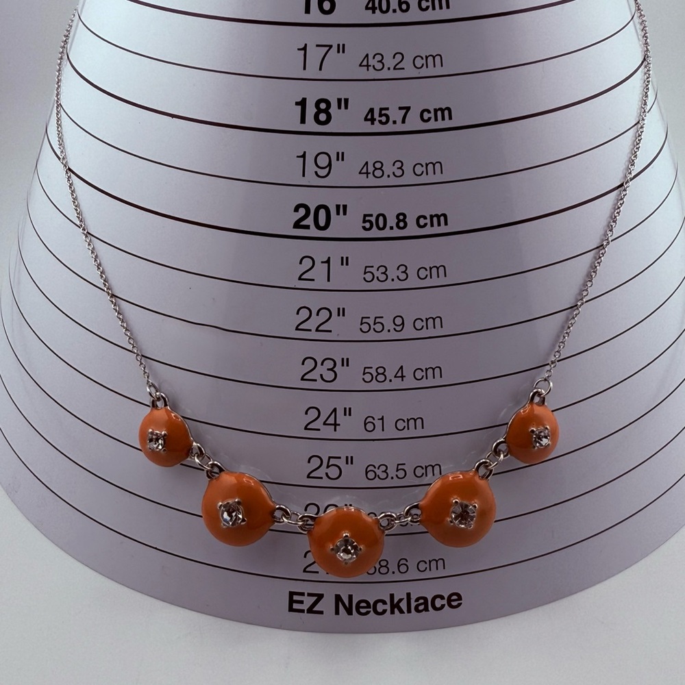 Vintage Kim Roger’s Orange Matching Necklace & Earring Set NEW - Picture 11 of 17
